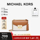 MICHAEL KORS禮物輕奢MK女包ROSE老花鏈條包 小號 香草白色/橡果棕色