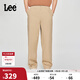 Lee25新品經(jīng)典舒適直筒字母Logo織標(biāo)男士日常休閑布褲潮流