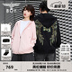 BOY LONDON【燦若繁星】秋情侶外套重工連帽開(kāi)衫衛衣N06904 黑色七彩翅膀 S
