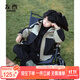 左西兒童沖鋒服外套男童秋裝2025新款男孩大童戶外服上衣 卡其色 140