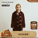 Teenie Weenie Kids小熊童裝秋冬款男女童保暖雙面呢羊毛連帽大衣 酒紅色 130 cm
