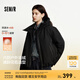 森馬（Semir）羽絨服女中長(cháng)款花苞輕薄三防2025新款oversize插肩袖冬裝防風(fēng) 黑色（灰鴨絨）90001（特寬松介意可拍小一碼） M