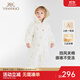 英氏【商場(chǎng)同款】嬰兒連體衣冬季加厚夾棉保暖嬰兒衣服女童新款 絨白 80cm （推薦9-18個(gè)月）