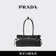PRADA/普拉達【禮物】女士Prada Bonnie中號牛皮革手提單肩包 黑色