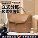 ROWILUX德國品質(zhì)化妝包大容量女2025新款便攜分區高端立式化妝品收納包 棕色(立式分區收納) 26*16.5*19.5cm
