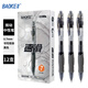 寶克（BAOKE）速滑按動(dòng)中性筆 0.7mm子彈頭軟膠護套書(shū)寫(xiě)不易累 刷題筆標記批改簽字筆 12支/盒 黑色 PC1951