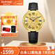 西普尼金表（HIPINE）女士手表輕奢金表女石英表純金999男大表盤(pán)新款情侶手表生日禮物 【光殼金面男款】金重0.71g