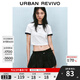 UR2025秋季新款女裝時尚修身短款貓咪刺繡短袖T恤UYY450078 本白 (修身款) M