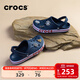 卡駱馳（CROCS）洞洞鞋貝雅卡駱班輕便耐磨一腳蹬休閑鞋|205089 深藍/辣椒紅-4CC 41 /42(260mm)