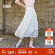 森馬半身裙女松緊腰A字裙氣質(zhì)夏季2025新款拼接蕾絲波點(diǎn)長(cháng)裙優(yōu)雅 本白10102 M