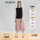 PORTS寶姿女裝秋季簡(jiǎn)約百搭經(jīng)典帶蔥無(wú)袖針織衫LL9K800RKE004 黑色 M