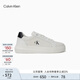 Calvin KleinJeans25春夏新款女士ck皮革拼接印花厚底運(yùn)動(dòng)板鞋禮物YW01769 01W-白色/黑色 36