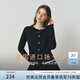 范思藍(lán)恩羊毛簡約氣質(zhì)撞色針織開衫2025秋季新款針織衫3012 碳花灰 M