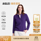 AIGLE艾高女士保暖抓絨衣半拉鏈戶(hù)外運動(dòng)休閑時(shí)尚百搭抓絨 牽牛紫 BP263 40 170/92A