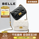 百麗包包女包碎銀幾兩小號小方包羊皮小香風(fēng)斜挎包X6917BX4 米色 F
