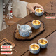 傳承令高端青花鎏銀茶具套裝新款一壺四杯茶壺商務(wù)伴手禮高檔禮盒送領(lǐng)導(dǎo) 金銀措鎏銀茶具套裝【一壺四杯】