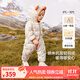 英氏（YEEHOO）兒童羽絨服秋冬納米抗菌輕薄款嬰兒羽絨服連體衣超韌絨 林中雪人 90 cm-充絨量51g-建議1-2歲