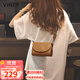 viney牛皮包包女包品牌斜挎單肩包輕奢小方包生日禮物高級感送女友老婆