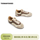 TOOMANYSHOES【明星同款】左岸咖啡25新款德訓鞋休閑平底運動(dòng)鞋夏季板鞋送女友 杏色 38
