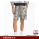 Abercrombie & Fitch男裝25夏季新款美式澤西風(fēng)寬松直筒松緊腰休閑短褲128-5072 橄欖色迷彩 S (175/76A)