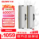 光威（Gloway）32GB(16GBx2) DDR5 6000 臺式機內存條 龍武 馬甲條 海力士A-die CL28 深空銀【部分兼容】