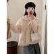 鹿王戀雪韓版輕薄羽絨服女2025冬季新款短款菱格小個(gè)子白鴨絨顯瘦保暖外套 奶昔粉 M 建議120-150斤穿
