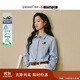 茵曼（INMAN）茵曼米雷系列萌寵刺繡純棉襯衫2025冬女裝新款長(cháng)袖襯衣 藍灰色 M