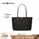 托里.伯奇（TORY BURCH）T Monogram經(jīng)典印花拉鏈開合小號托特包 禮物