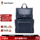 暇步士（Hush Puppies）雙肩包鱷魚(yú)紋真皮復古男士休閑背包大容量商務(wù)高檔牛皮品牌男包 HA-1211669W-5520