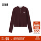 森馬（Semir）毛衣女冬季短款半開(kāi)襟刺繡修身套頭衫女生風(fēng)顯瘦上衣107724107001