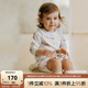 OAK FAMILY女童長(cháng)袖荷葉領(lǐng)襯衫上衣全棉T恤透氣白色襯衣套裝春裝 精靈兔（上衣） 80 cm
