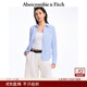 Abercrombie & Fitch【牛津襯衫】經(jīng)典小麋鹿圖案女裝春夏復古通勤長(cháng)袖襯衫140-4429 天藍色條紋 S (165/88A)