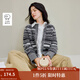 茵曼（INMAN）2025秋冬女裝新款復(fù)古費(fèi)爾島提花毛衣寬松長袖針織開衫外套 花灰色 L
