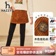 HAZZYS哈吉斯品牌童裝女童打底褲秋新品中大童時(shí)尚百搭彈力裙式打底褲 鉆石黑 130