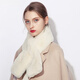 達芬奇密碼 冬季流行時(shí)尚日系可愛(ài)仿獺兔毛純色圍脖 奶白