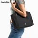 tomtoc單肩托特電腦包女士13/15英寸大容量防潑水職場(chǎng)通勤筆記本背包T23 墨黑 14英寸