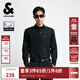 杰克·瓊斯（JACK&JONES）25年男裝秋季商務(wù)長(cháng)袖襯衫男士休閑純棉舒適襯衣男法斗犬刺繡上衣 E40黑色 L 180