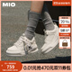 MIO張真源李宇春張雨綺同款米奧休閑板鞋冬新款厚底增高5.5小白鞋女 白色 37 (235mm)