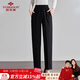 俞兆林中老年女裝春秋休閑褲媽媽裝褲子直筒褲 Y232K5447