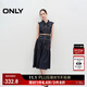 ONLY夏季通勤氣質(zhì)無(wú)袖翻領(lǐng)中長(cháng)款牛仔連衣裙女|124242015 J37 1000洗水藍牛仔 S 160/80A