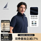 諾帝卡（NAUTICA）【單件直降】男裝25春夏新款棉氨珠地親膚多色短袖翻領(lǐng)T恤KE5101 藏青4NV XL