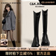 CAMILA KSENIA輕奢馬丁靴女士2025年新款秋冬季時(shí)尚長(cháng)筒靴騎士靴柔軟舒適長(cháng)靴子 黑色【單里】 38