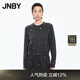 JNBY【商場同款】25秋新品毛針織衫長袖直筒開襟5P9313750 070/深雜灰 XL