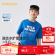 巴拉巴拉童裝兒童短袖T恤男童上衣寶寶女童2025新款夏裝速干親子 寶藍80783 150