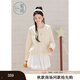 紫涵（ZIHAN）紫涵蕾絲邊圓領(lǐng)短外套女2025年秋季新款甜美簡(jiǎn)約寬松休閑夾克上衣 布丁黃 S