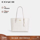 蔻馳（COACH）【品牌直供】女士MOLLIE經(jīng)典標志單肩托特包白色CV967