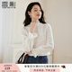 香影法式白色蕾絲衫女2025秋冬新款半高領(lǐng)正肩打底衫氣質(zhì)鏤空上衣 鷺白 M