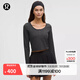 lululemon丨Rulu 女士長(cháng)袖亨利衫 LW3IU0S 石墨灰 S