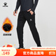 KELME /卡爾美加絨保暖長(cháng)褲男秋冬足球訓練褲加厚運動(dòng)褲 黑色 XL 180