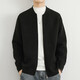 SUSTYLE國際一線(xiàn)品牌男裝男士開(kāi)衫針織衫休閑毛衣外套韓版百搭夾克式上衣 黑色 3XL  165-180斤